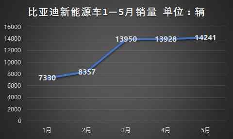 新能源表现强势 比亚迪5月领跑 但20万目标恐难兑现