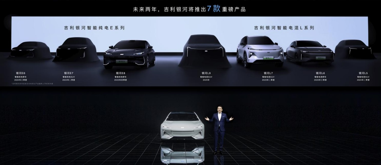 电动车竞争加剧!吉利银河两年推7车,银河L7二季度交付