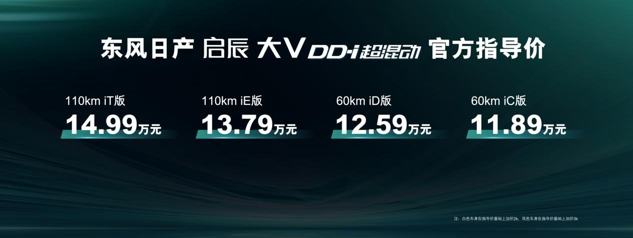 11.89万起售 纯电续航110km 启辰大V DD-i超混动哈尔滨上市