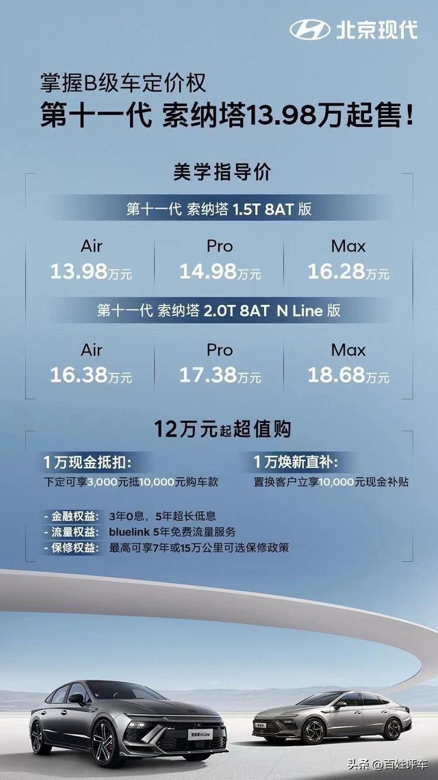 B级车美学新标杆，北京现代第十一代索纳塔正式上市