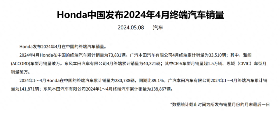 日系车企4月销量点评，新能源时代下有何悲与喜？