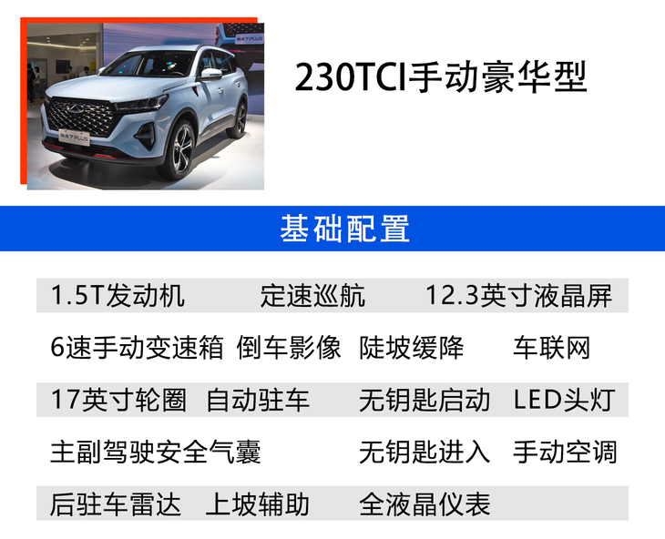 全新奇瑞瑞虎7 PLUS购车手册 鲲鹏版290TGDI DCT豪华型性价比最高