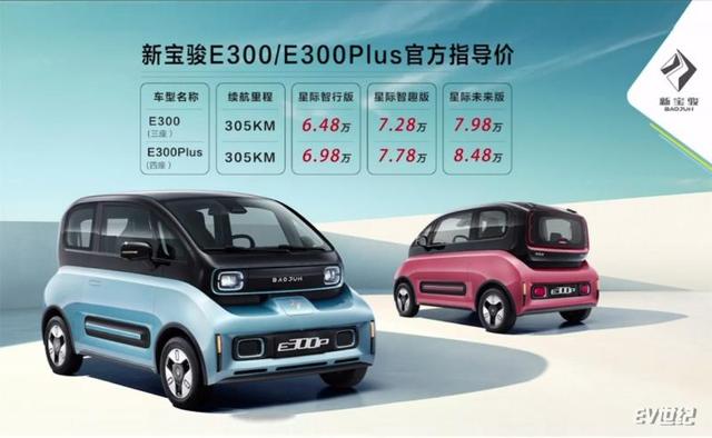 新宝骏E300/E300Plus上市 补贴后售价6.48万-8.48万元