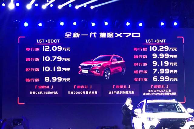 6.99万起，新款捷途X70上市，除哈弗H6 10万级SUV又多新选择