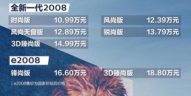 车市谈｜设计新潮/驾控优秀，全新一代标致2008售价10.99万元起