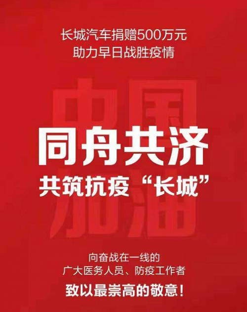 解决购车痛点 长城汽车实施第四波“抗疫”行动