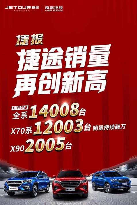 捷途10月销量破1.4万，同比大涨54.3%，成为“黑马”都是有原因的