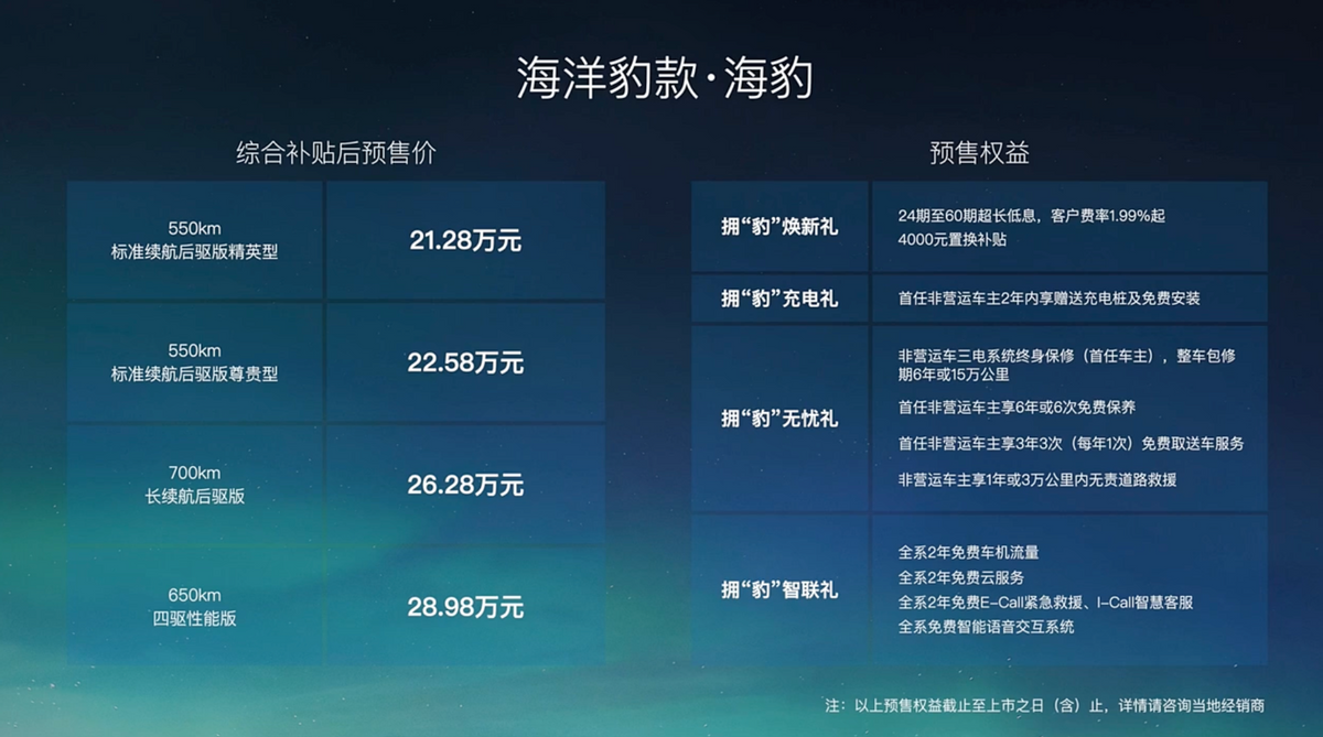 预售21.28万起，4款车型，外观惊艳，带你看比亚迪海豹