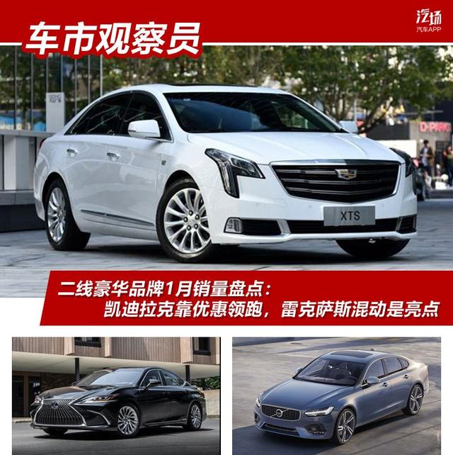 二线豪华1月销量盘点:凯迪拉克靠优惠领跑,雷克萨斯混动是亮点