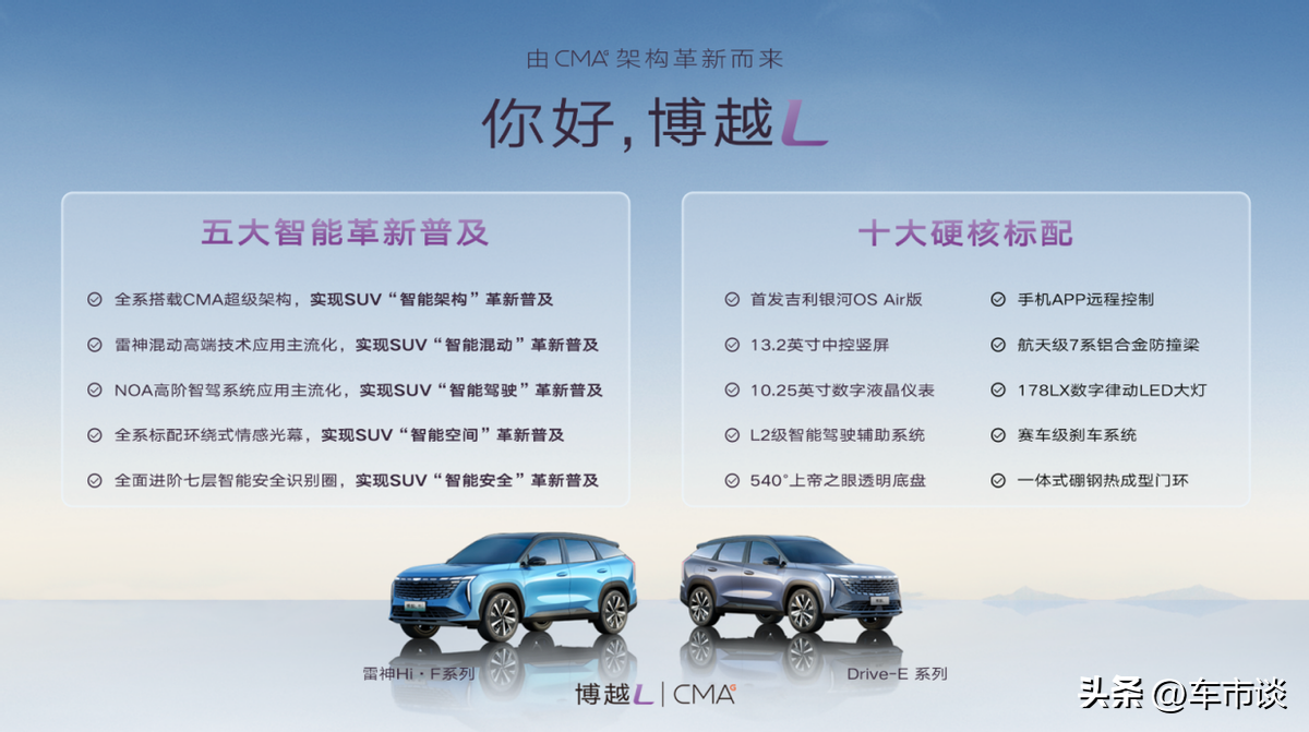 从博越到博越L,智能SUV革新者,非你莫属?