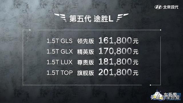 北京现代第五代途胜L上市 售16.18万-20.18万元