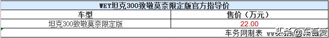 WEY坦克300致敬莫奈限定版正式上市 售22万元