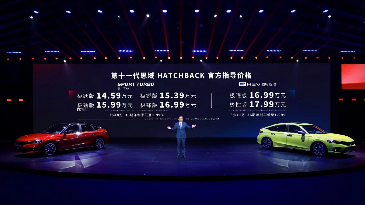 第十一代思域HATCHBACK售价14.59万起  CIVIC TYPE R售价42万