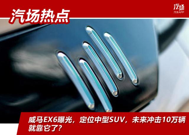 威马EX6曝光，定位中型SUV，未来冲击10万辆就靠它了