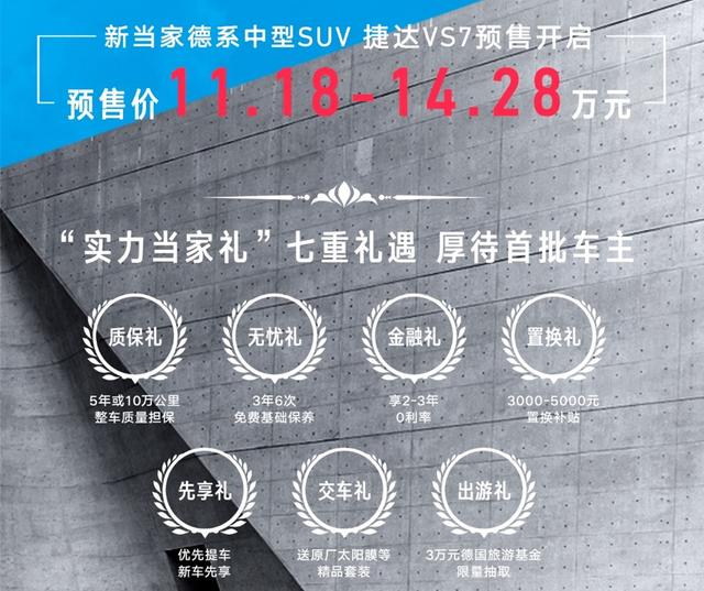 再对自主SUV下“狠招”，这款德系中型SUV预售价仅11.18万起