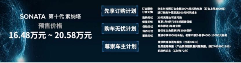 十代索纳塔预售价16.48万-20.58万元，造型相当“网红”