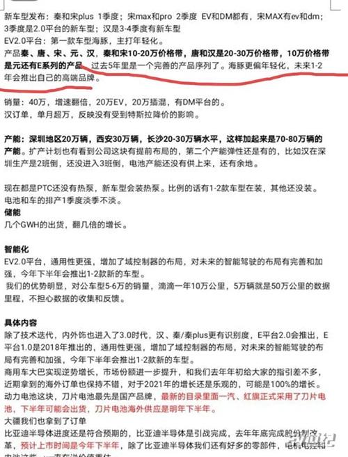 热泵、海豚、EV2.0,比亚迪2021年内部战略计划曝光