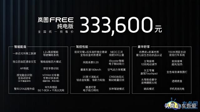 岚图FREE正式开启预售 预售价31.36-33.36万元