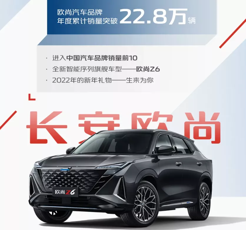 2021年长安销量成绩 中国品牌乘用车120万辆 长安CS75突破28万辆