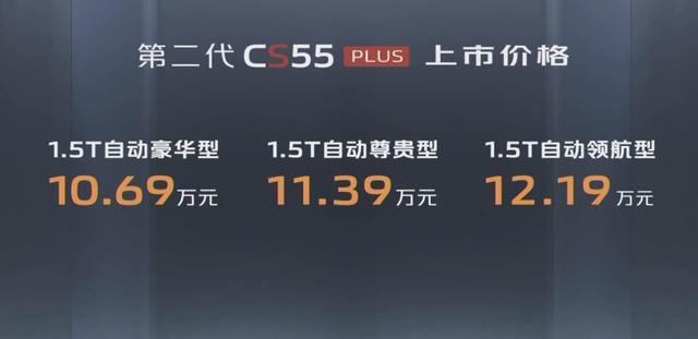 不偏科的优等生，第二代CS55PLUS驾到，售价10.69万元起