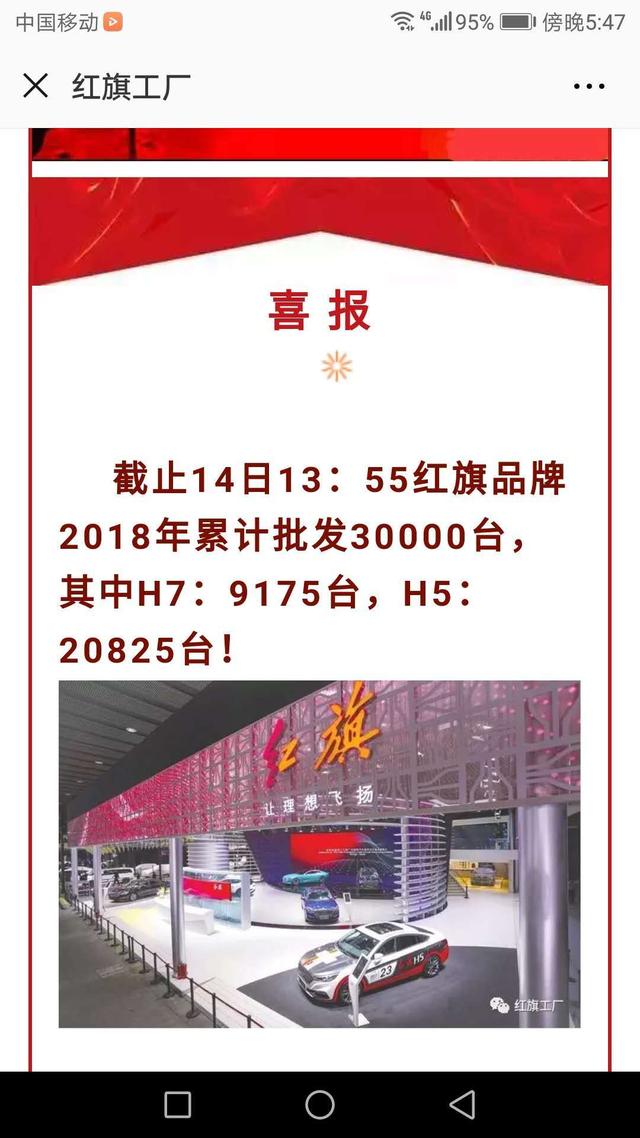 打赢复兴第一仗，红旗品牌年度3万辆销量达成