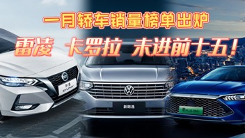 一月轿车销量榜单出炉，豪华阵营销量亮眼