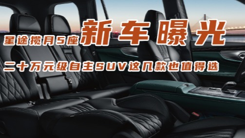 星途揽月5座新车曝光，二十万元级自主SUV这几款也值得选