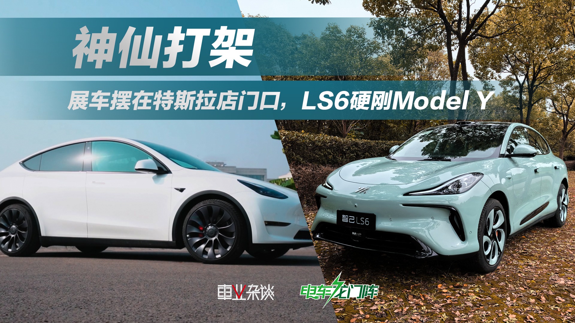 展车摆在特斯拉店门口，LS6和Model Y神仙打架，谁遭殃？