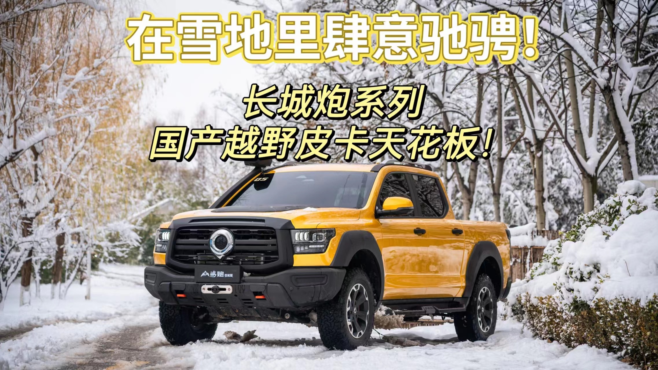 在雪地里肆意驰骋！长城炮系列，国产越野皮卡天花板