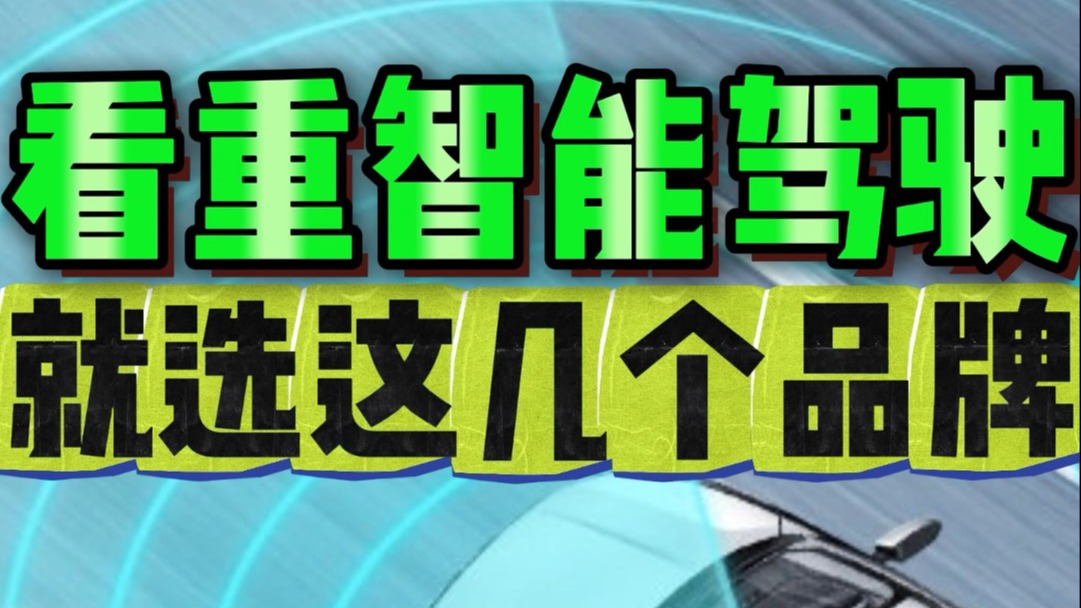 看重智能驾驶就选这几个品牌