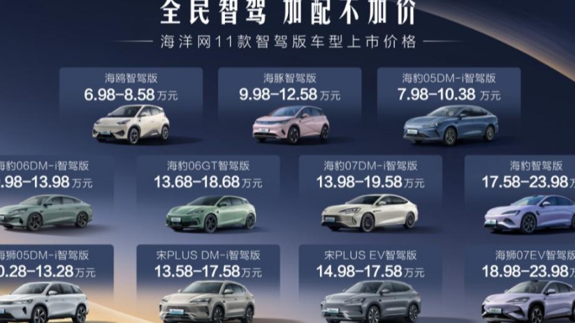 全民智驾，加配不加价！比亚迪海洋网11款智驾版车型重磅上市
