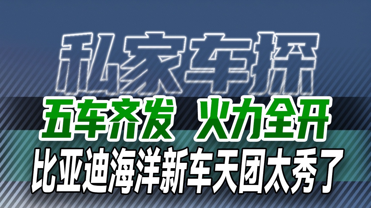 五车齐发、火力全开，比亚迪海洋新车天团太秀了