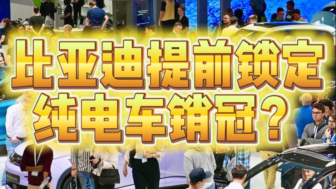 比亚迪提前锁定纯电车销冠？