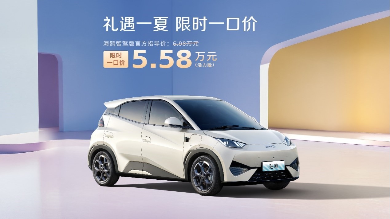 比亚迪海洋超值风暴来袭，5.58万拿下海鸥智驾版，速来抢购