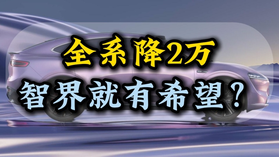 全系降2万智界就有希望？